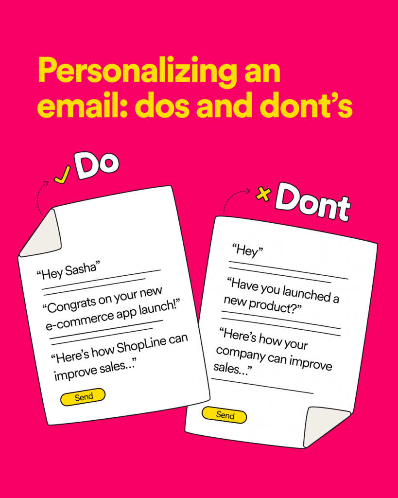 How to personalize an introduction cold email