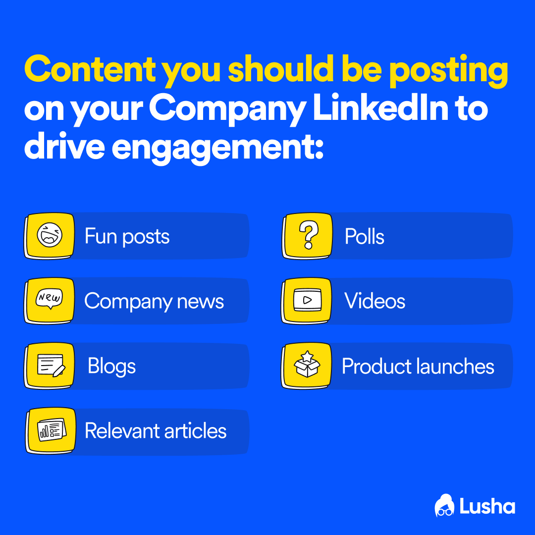 Content you should be posting on your Company LinkedIn to drive engagement: