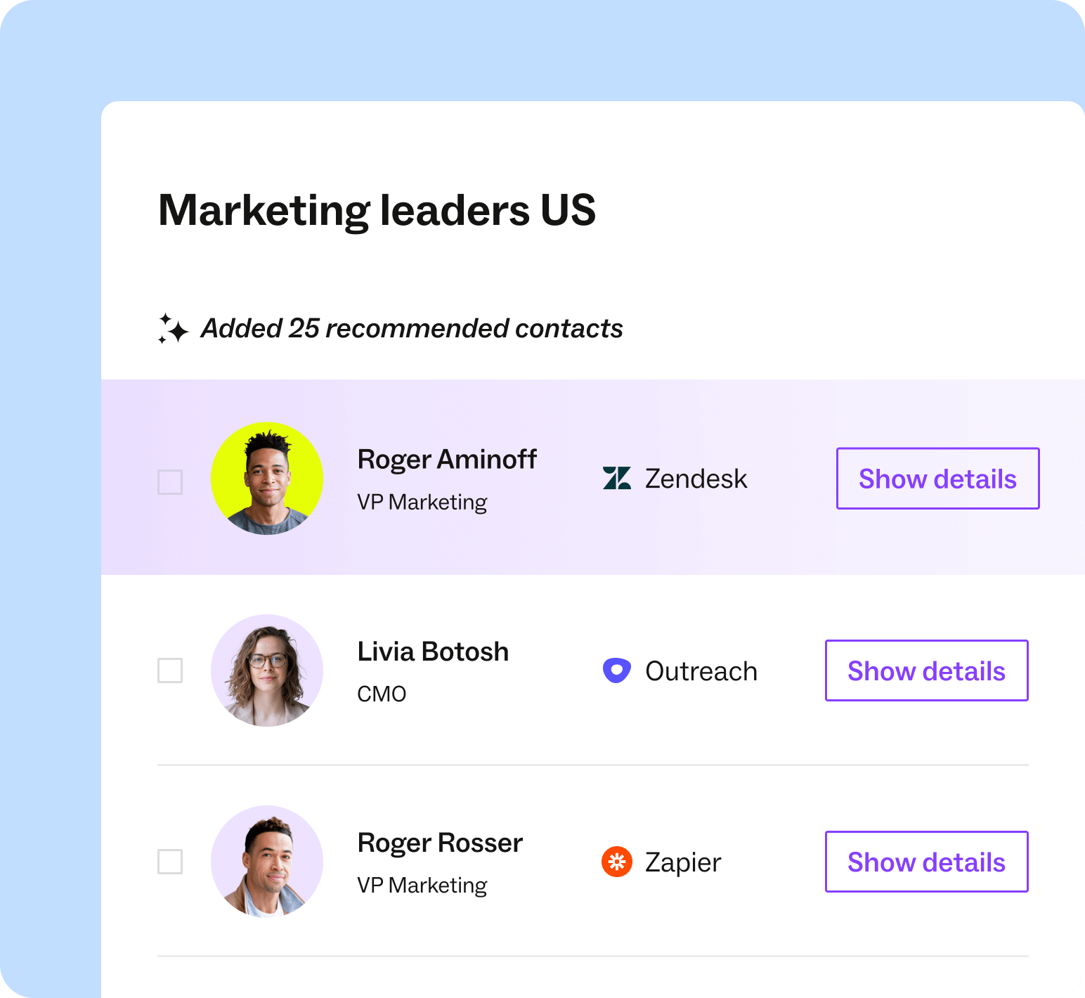 AI-powered, auto-updating prospect lists