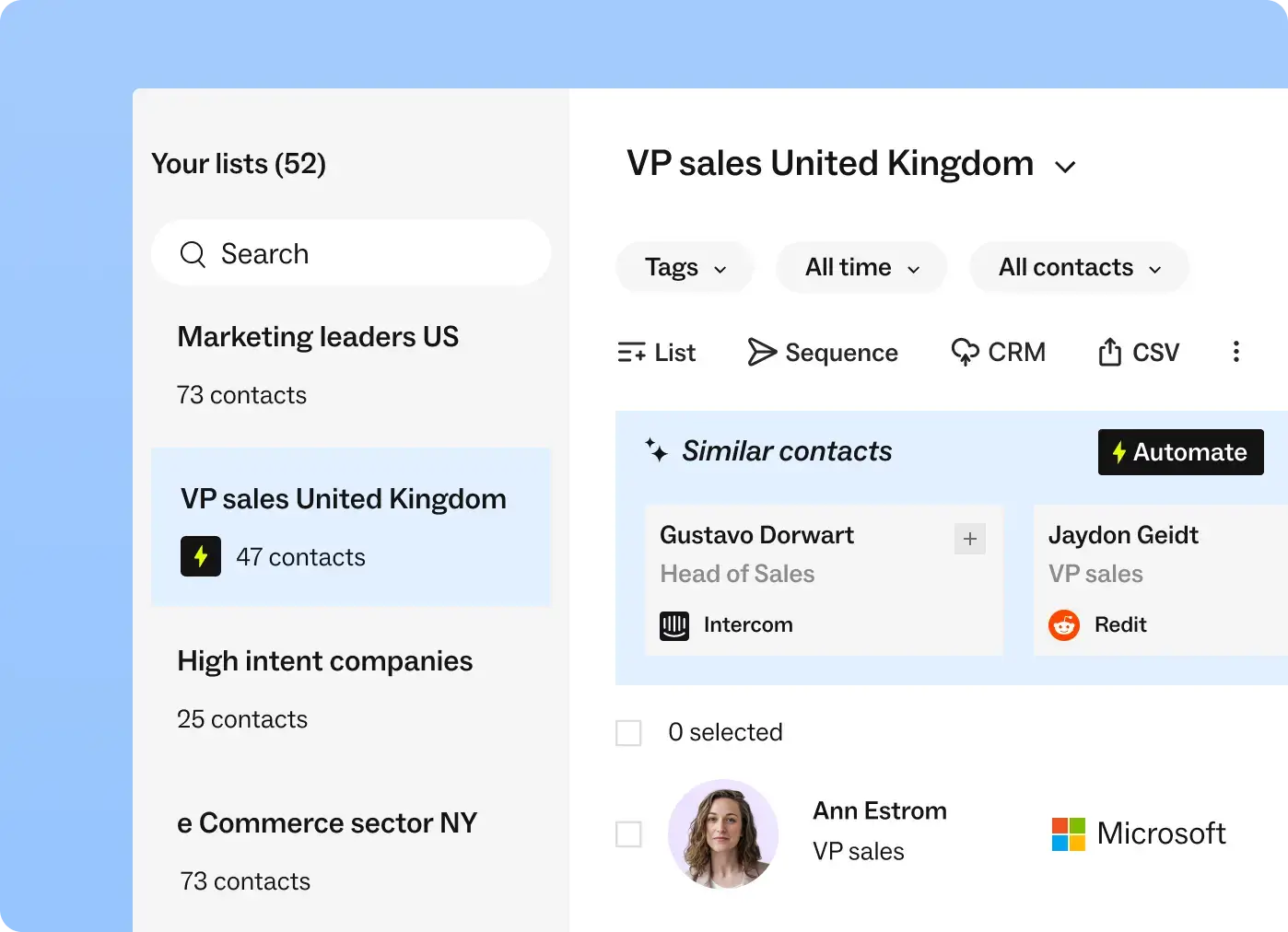 AI LIVE LISTS